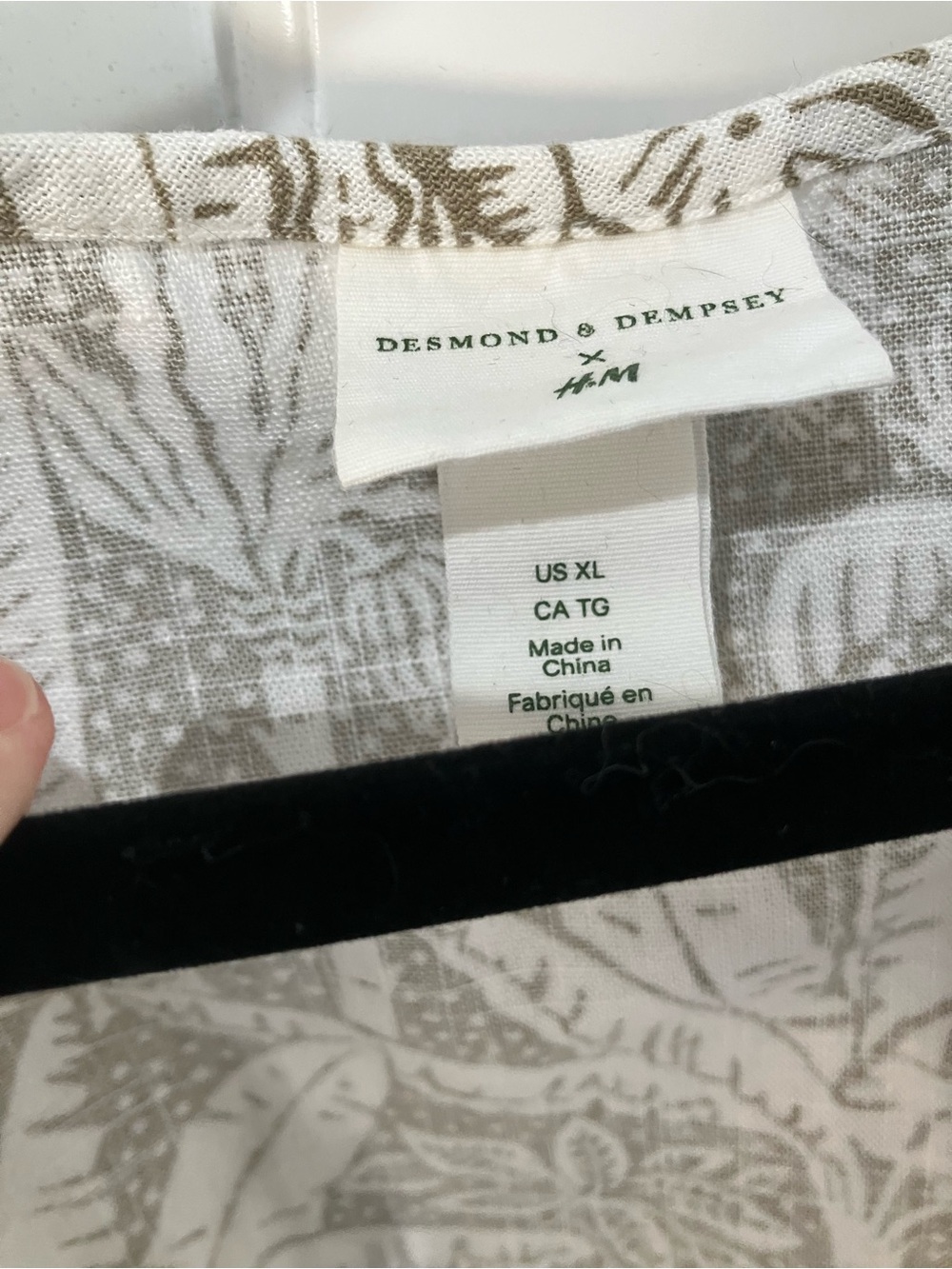 Desmond & Dempsey palm print dress, XL - Picture 6 of 7